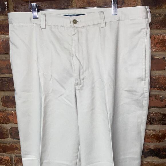 Saddlebred Tan Flat Front Straight Leg Dress Pants Chinos Men's Size 36x26* - Picture 2 of 5